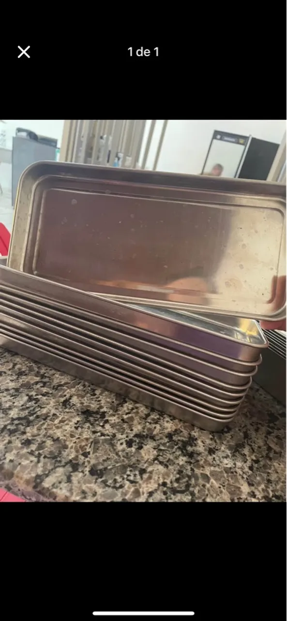 Bandejas de aço inox para estufa de salgado