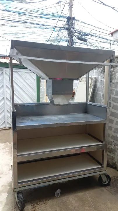 Carrinho de Lanches - Aço Inox - Novo! - Foto 2