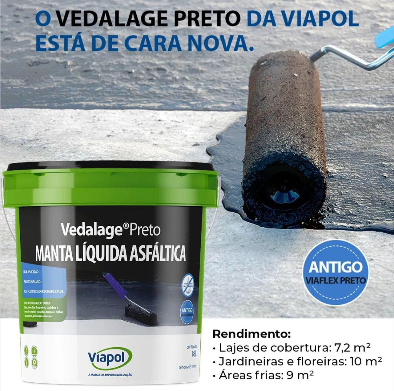 Vedalage Preto - Manta Líquida Asfáltica 18L - Foto 3