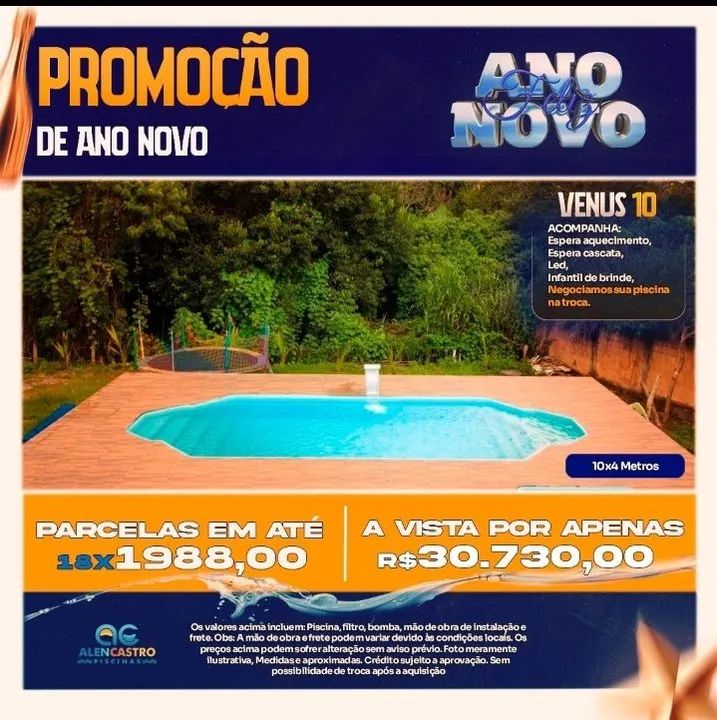 Piscina Venus 10 - 10x4 Metros - Promoção !