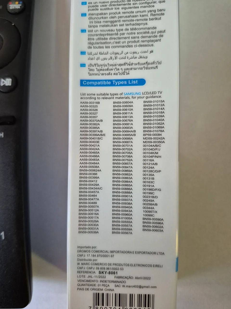 Controle Remoto SKY-8061 para LCD/LED TV - Foto 2