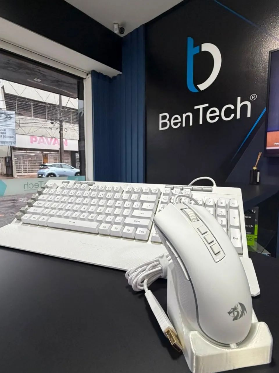 KIT Mouse e Teclado GAMER Redragon BRANCO - Foto 3