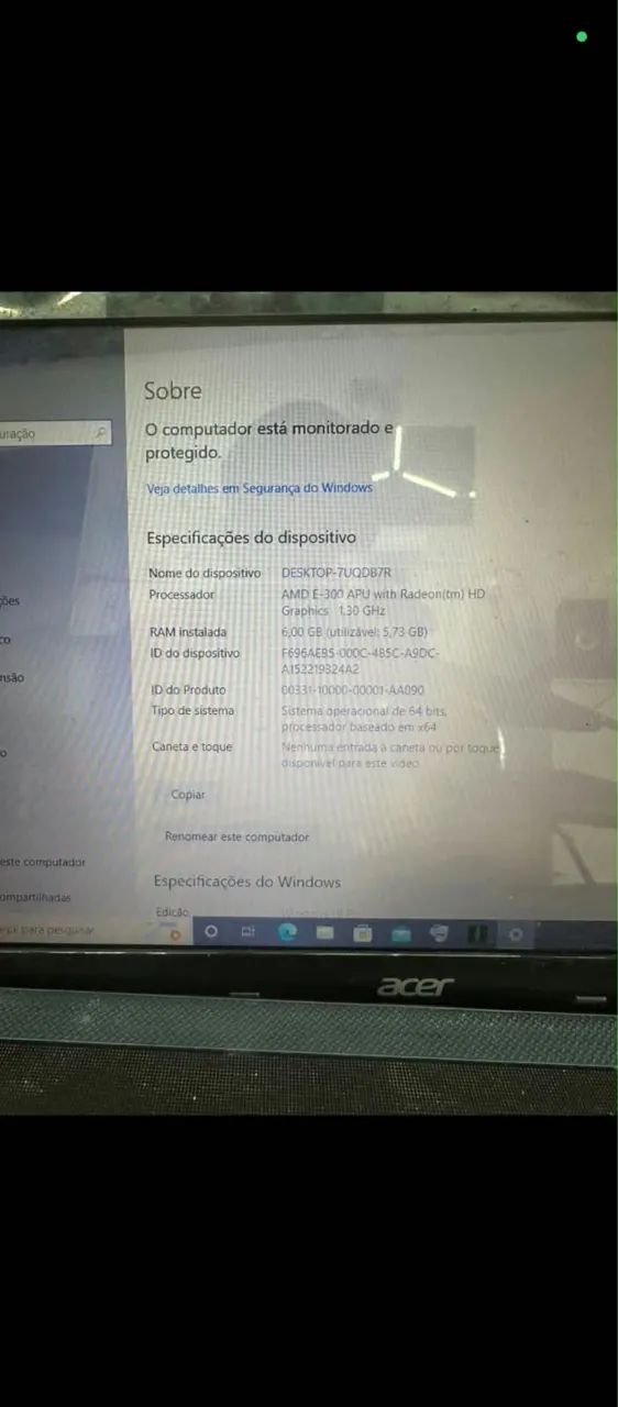 notebook acer para concerto ou uso
