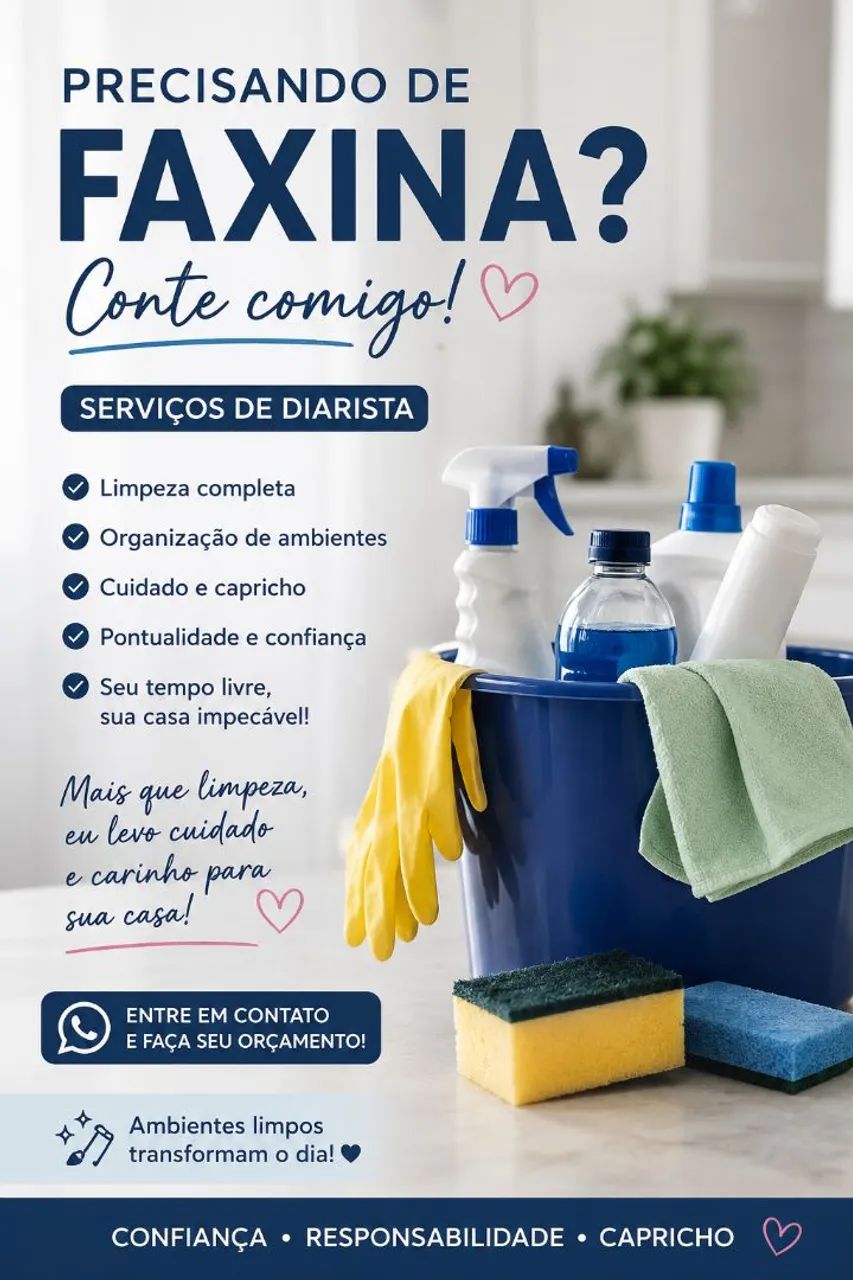 Está precisando de uma diarista? 