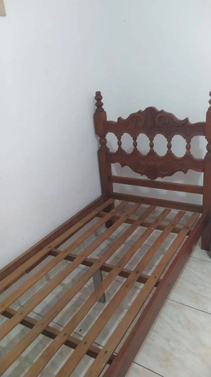 Cama de madeira de solteiro - Foto 3