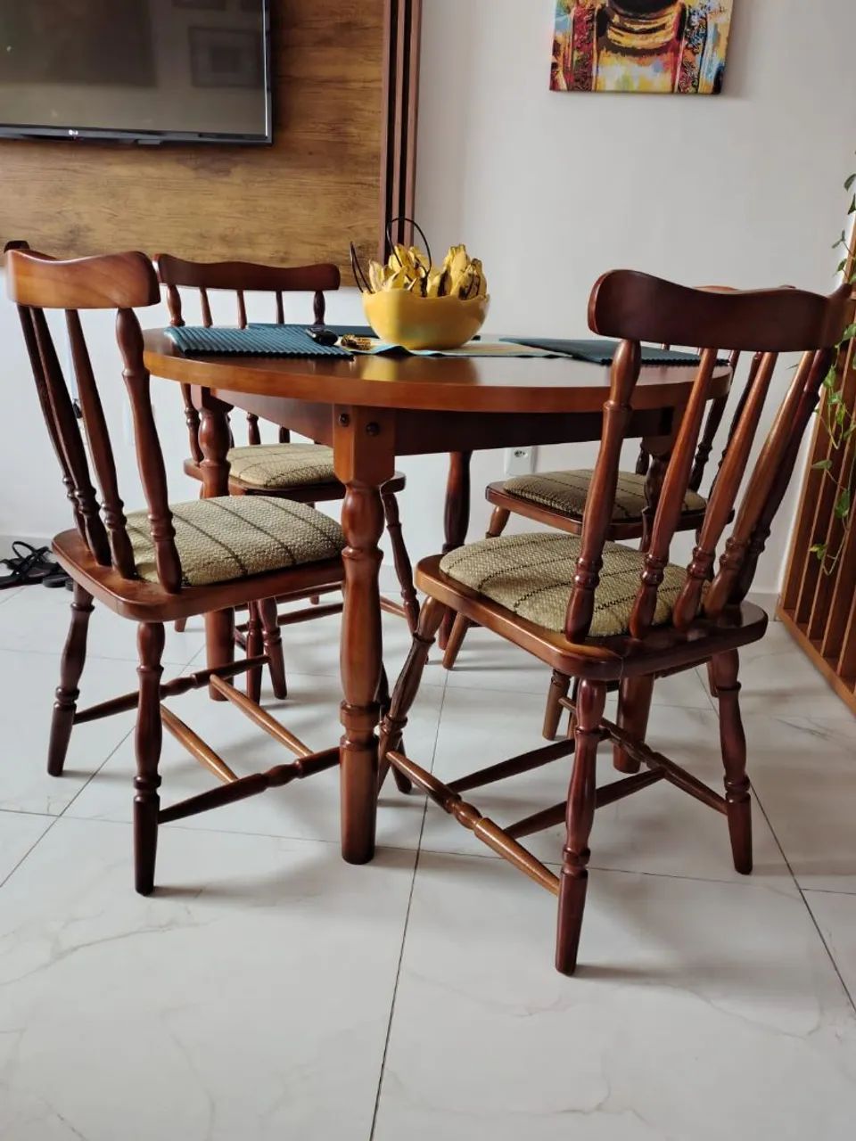 Mesa madeira  completa  - Foto 2