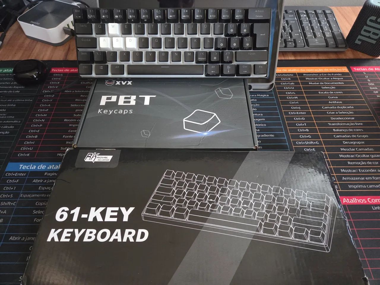 Teclado mecânico Rk Royal kludge 60% abnt 2 - Foto 3