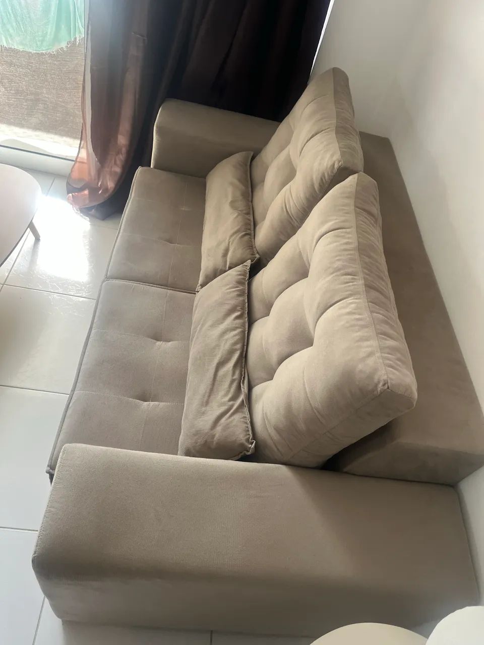 Sofa Bege Elegante RETRATIL - Foto 5