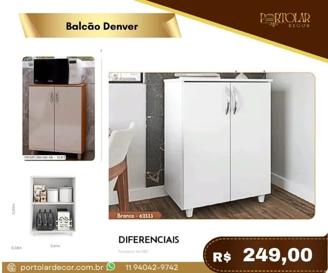Balcão Denver a pronta entrega 