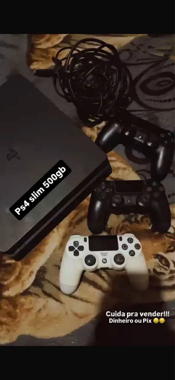 Ps4 slim 500gb 3 controle 