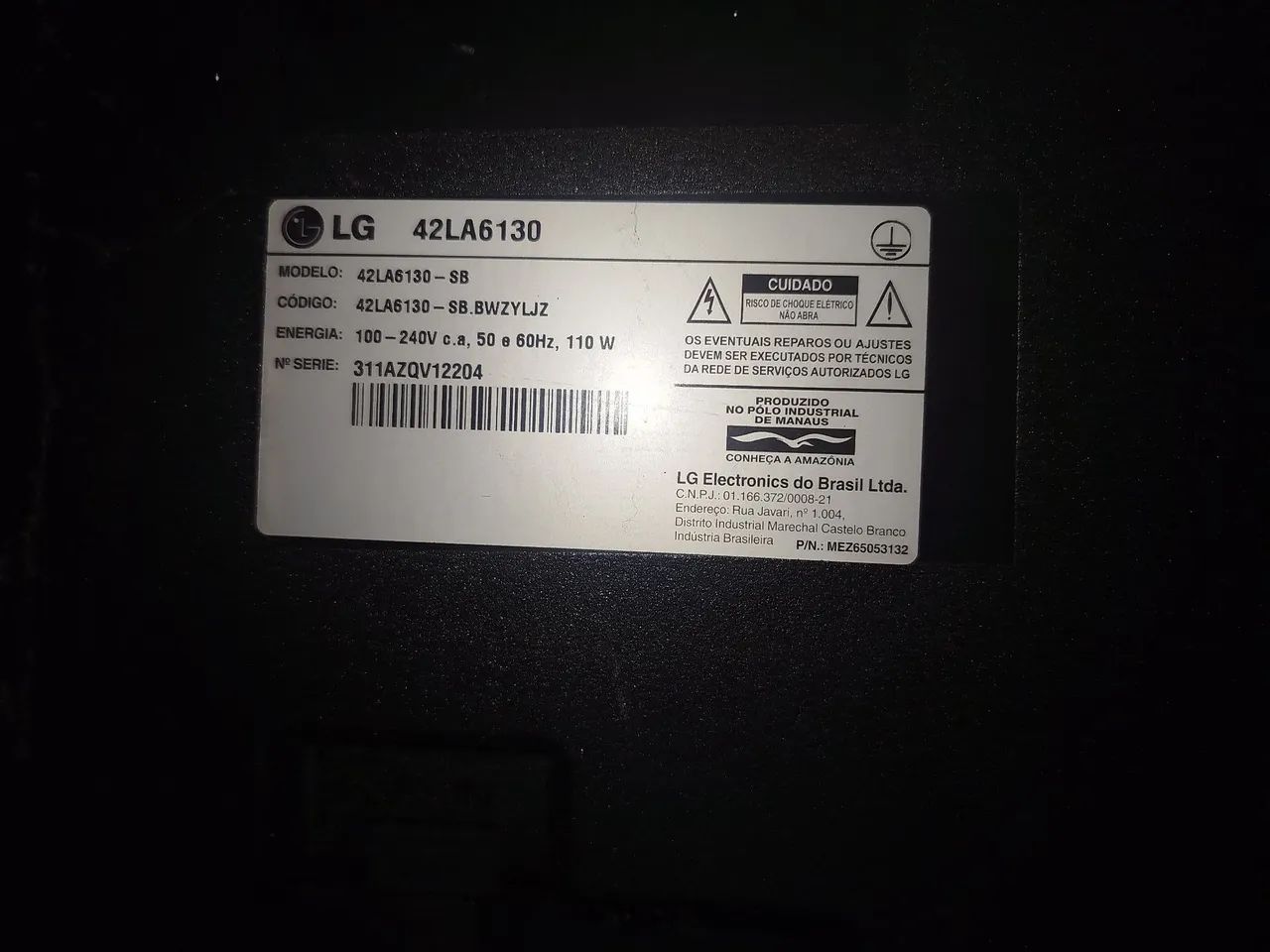 Televisão LG 42LA6130 QUEBRADA - Foto 3