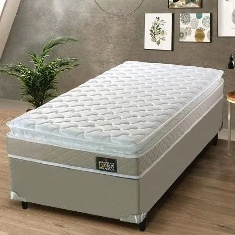 Colchão Solteiro 1.88x0.88 + Cama Base Box Solteiro 