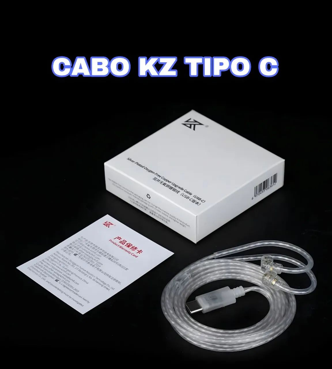 Cabo KZ Tipo C com Microfone e DAC Original - Novo Caixa Lacrada - Foto 5