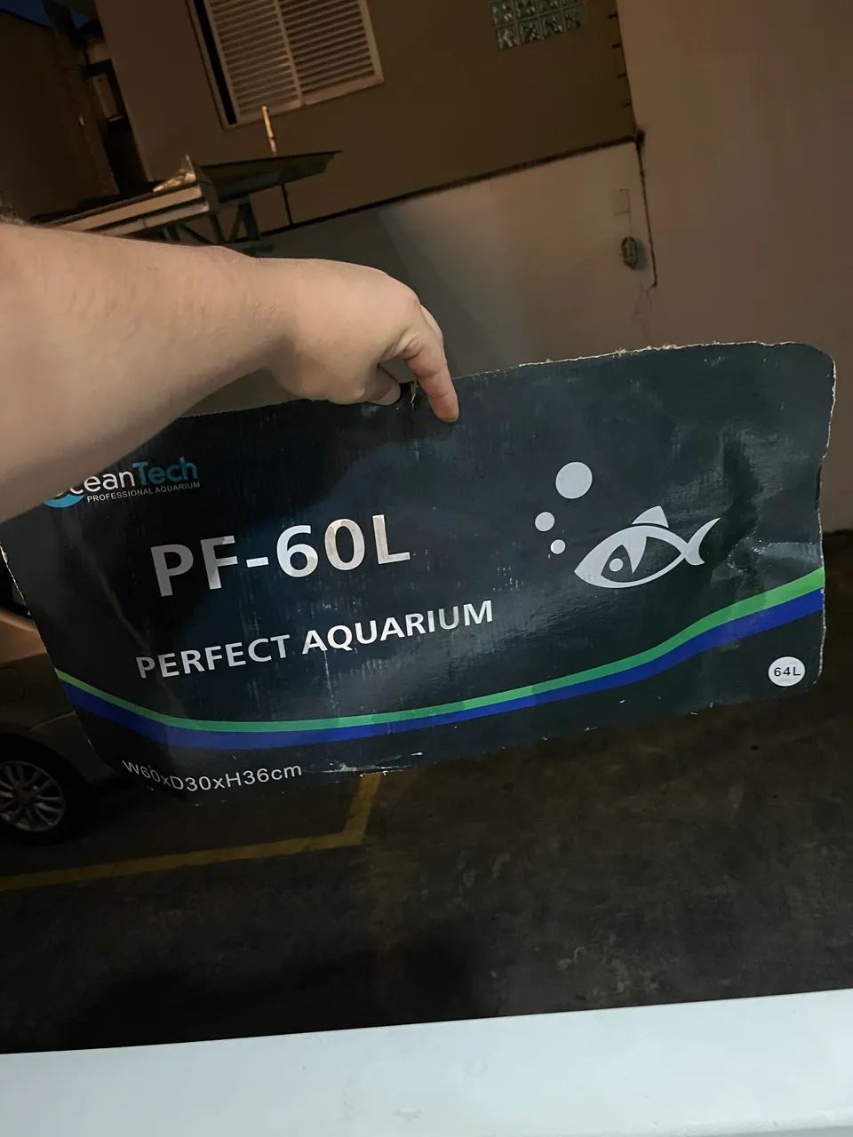 Aquário 60 litros vidro curvo  - Foto 3