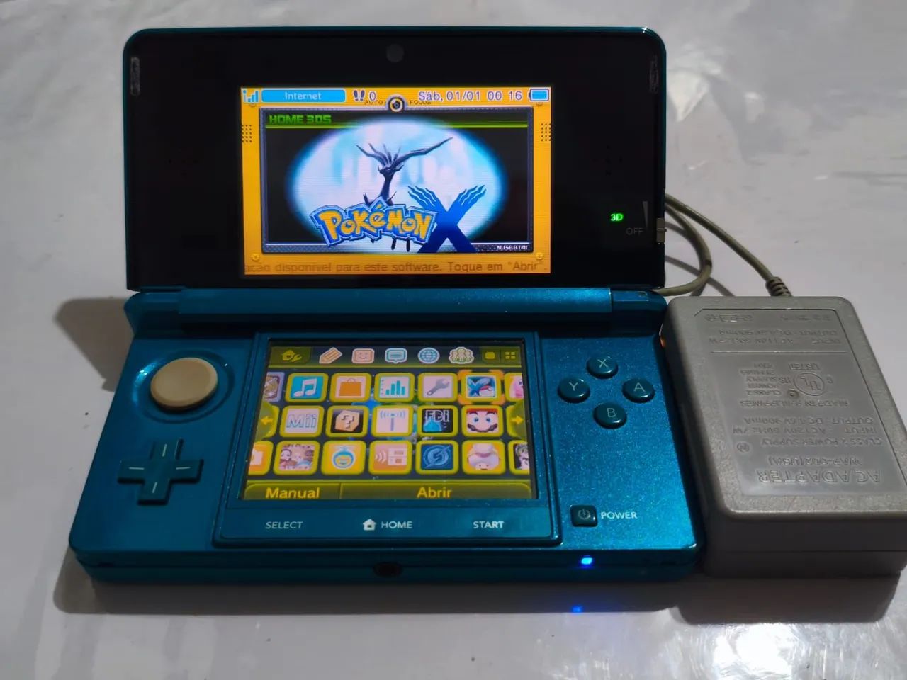 Nintendo 3DS Old Azul - Desbloqueado e Completo