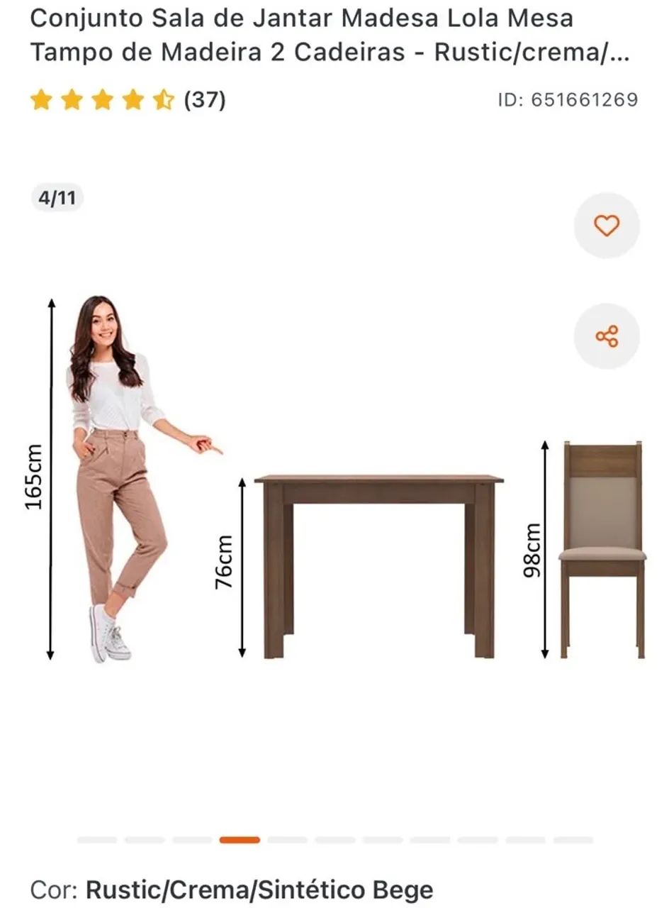 Conjunto mesa c/ 2 cadeiras novo - Foto 3