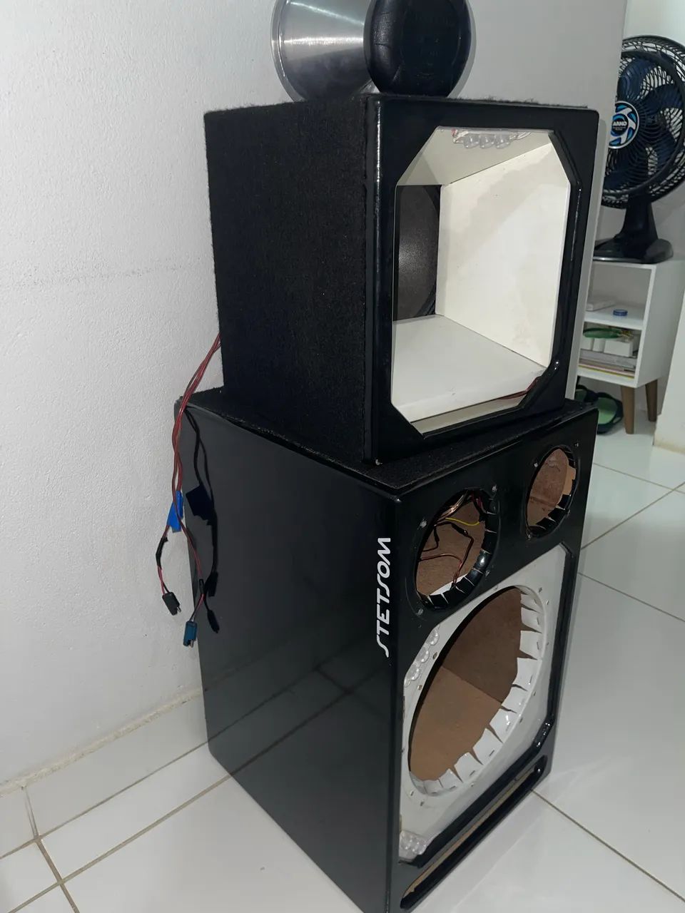 Caixa bob com médio de 8 polegadas ETM e corneta selenium D20 8ohms  - Foto 5