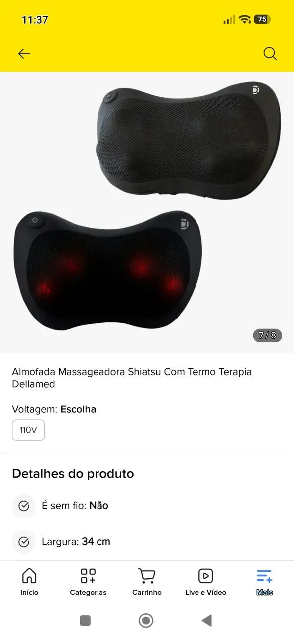 Almofada massageadora 