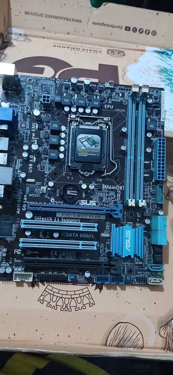 Placa mãe lga 1155 h61 - retirada de componentes - Foto 3