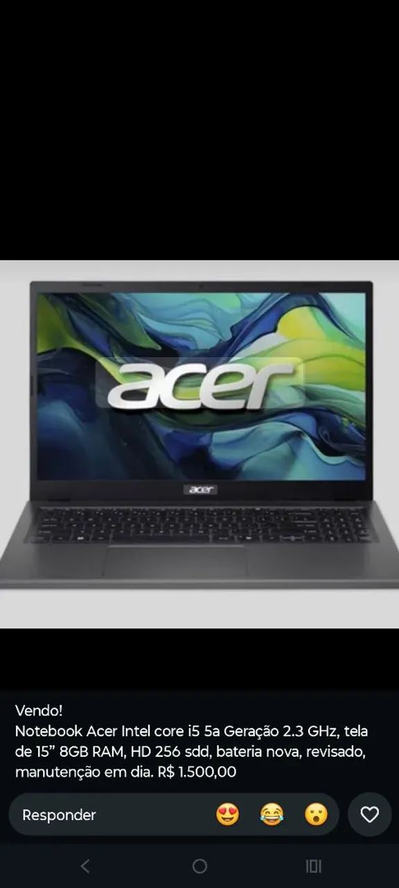 Notebook Acer i5