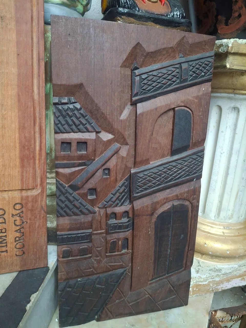 Quadro entalhado em madeira - Foto 2