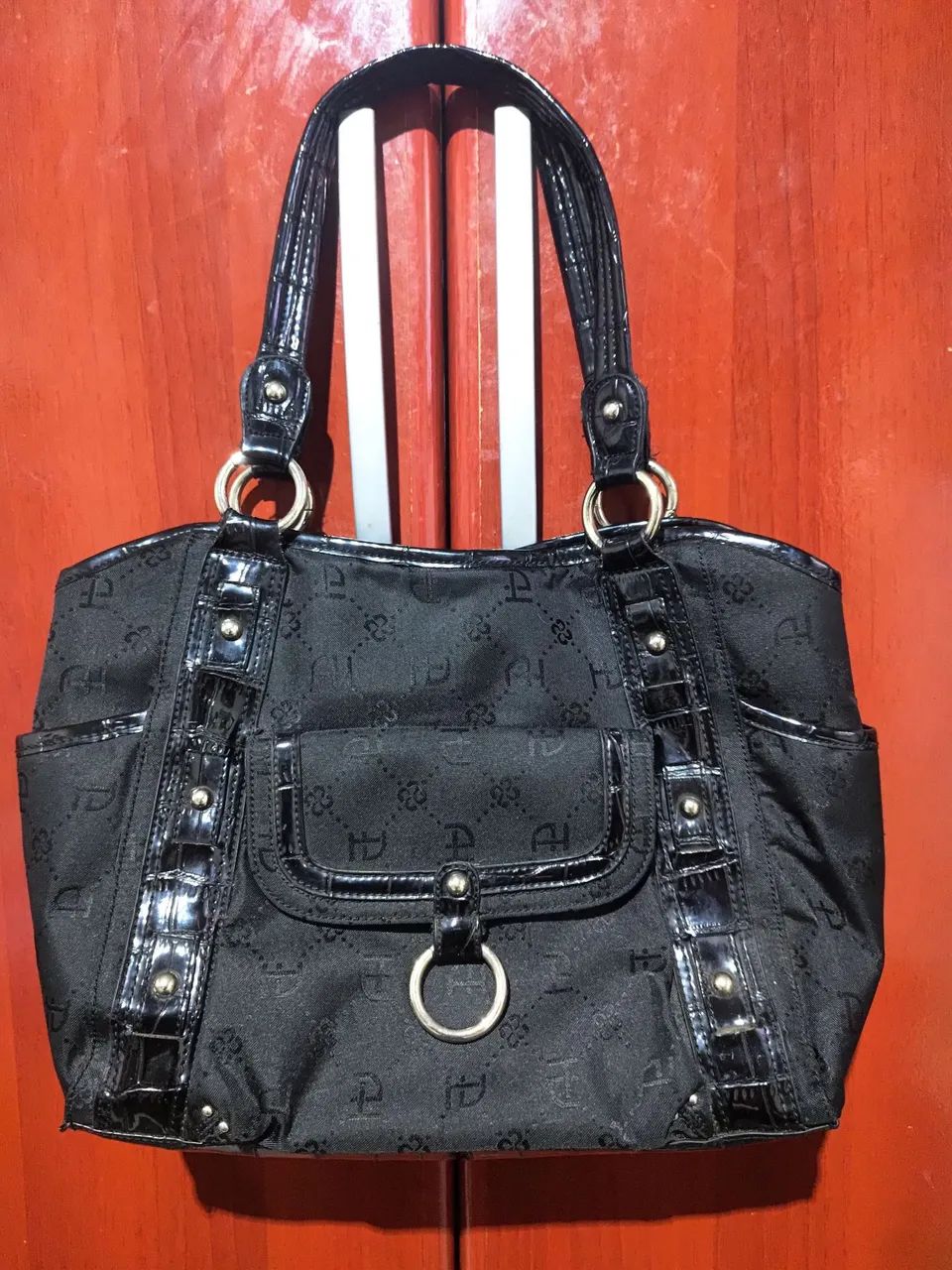 Bolsa Ana Hickmann Preta Monograma Original - 2009