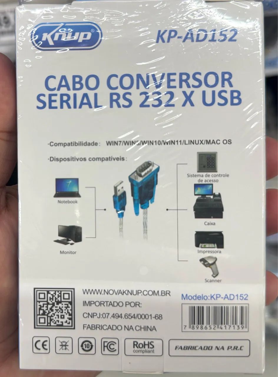 CABO RS 232 X USB REF.: KP-AD152 - Foto 2