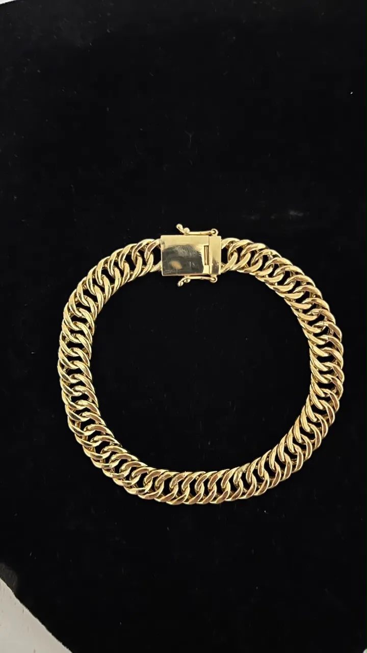 Pulseira de ouro 18k 750 (oco)