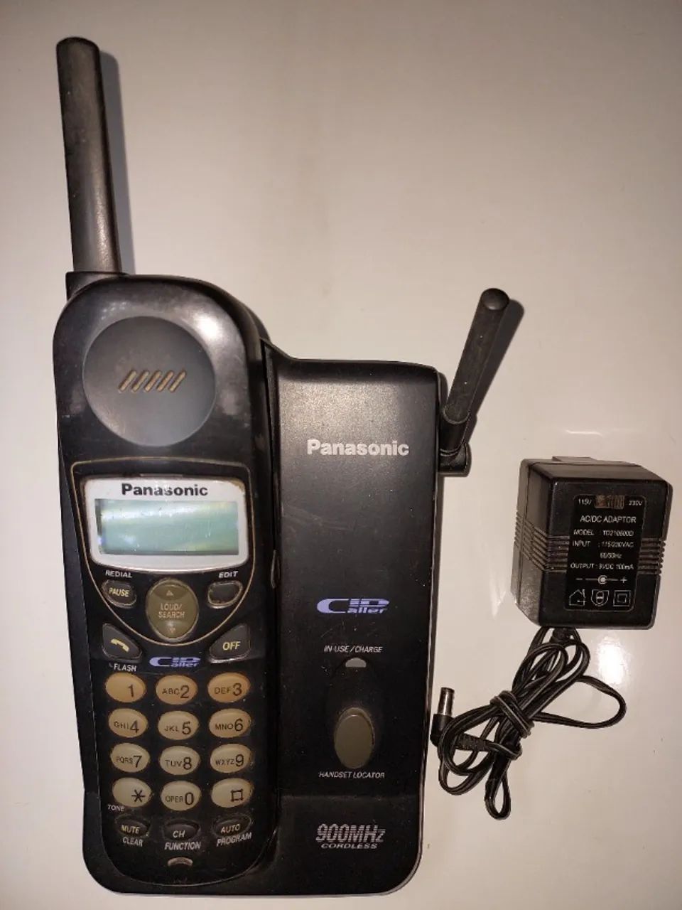 Telefone sem fio Panasonic,modelo KX-TC1488LBB, c/defeito. Para colecionador, museu, peças - Foto 6