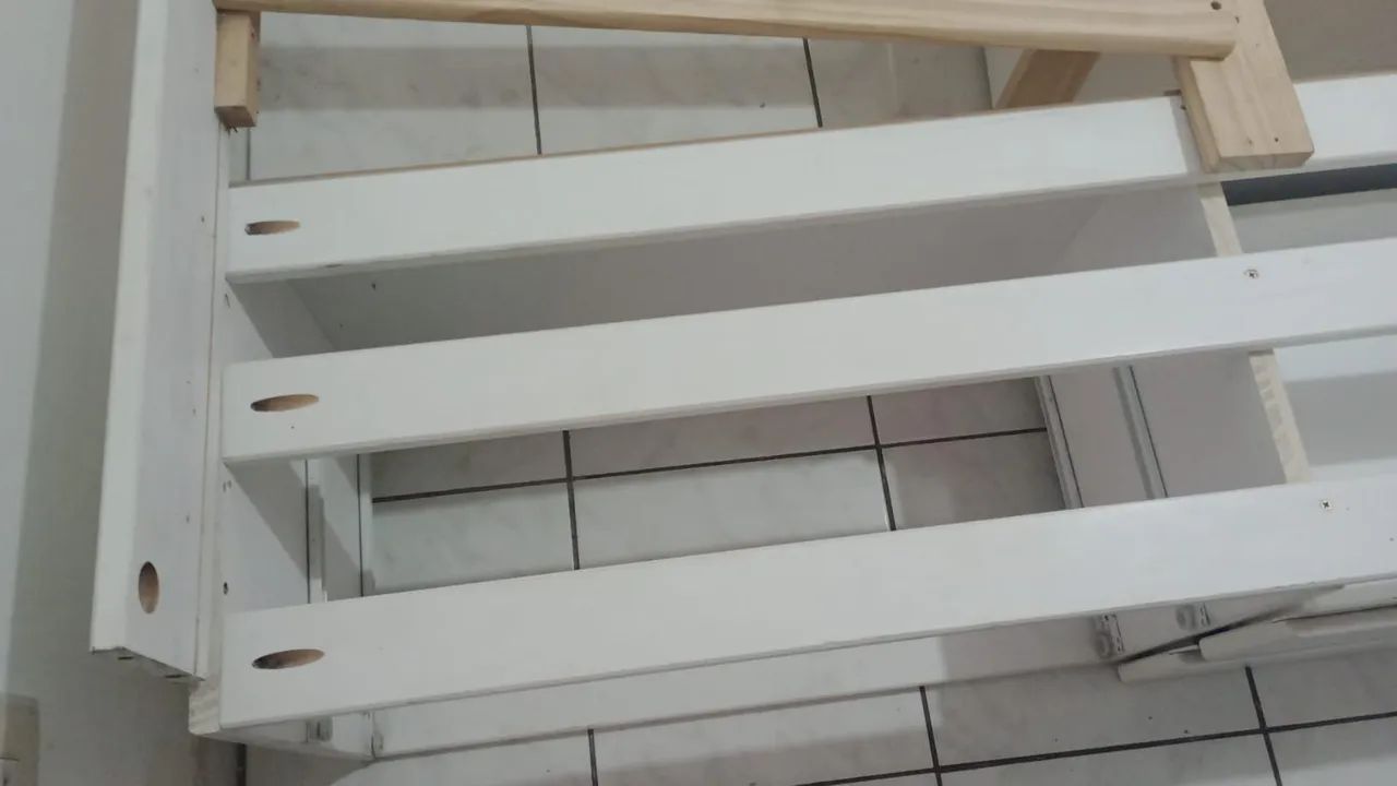 Cama de Casal com gavetas, cor branca  - Foto 4