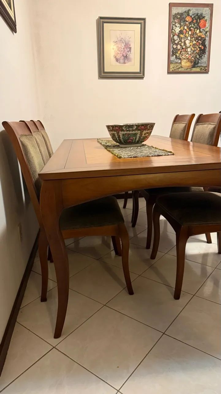 Mesa de madeira maciça 8 lugares - Foto 2