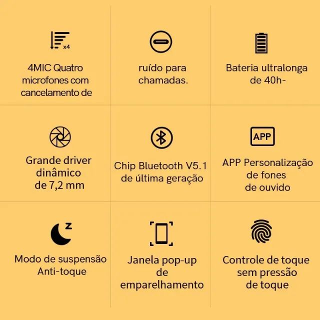 Fone de Ouvido Sem Fio Bluetooth QCY T13 TWS V5.1 - Foto 4