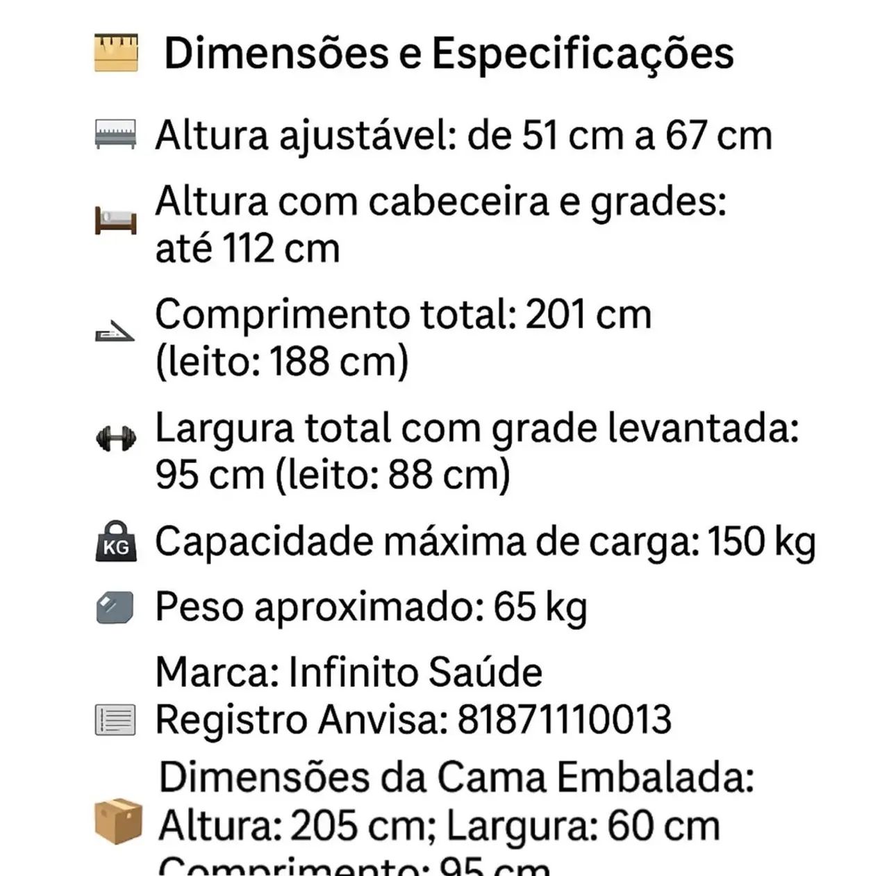Cama Hospitalar Elétrica ( 8 movimentos de elevação ) - Foto 3