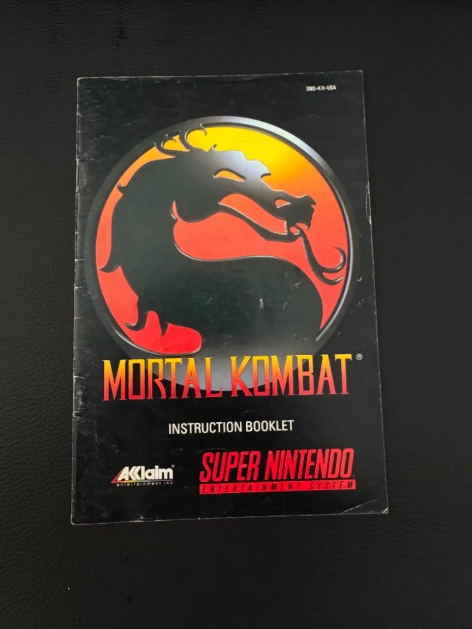 Manual Mortal Kombat Super Nintendo Original