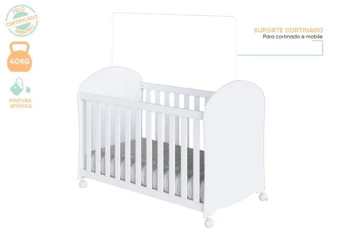 Berço Cama Smim Americano, 100% MDF - Praia Moveis - Foto 2