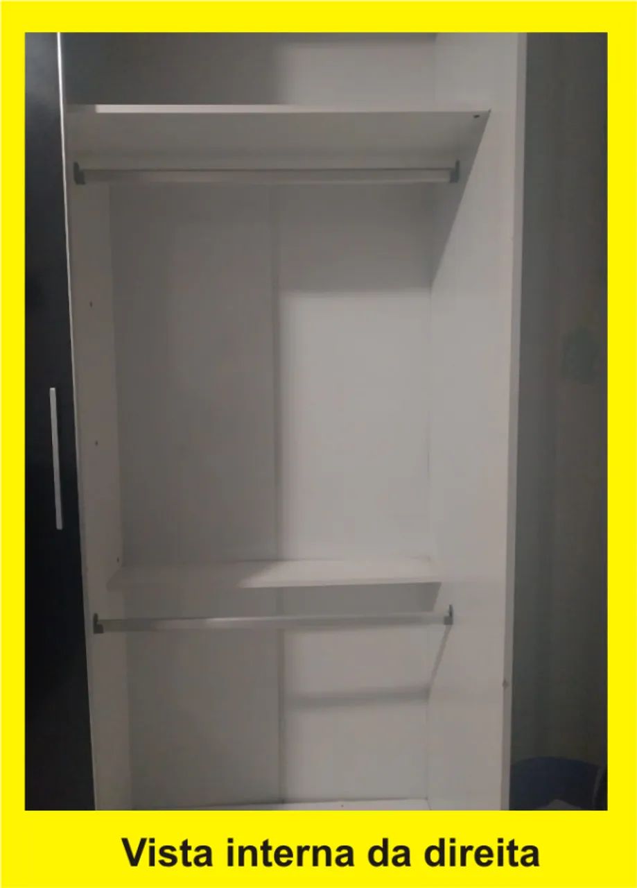 Guarda roupas de casal com 3 portas de correr - Foto 4