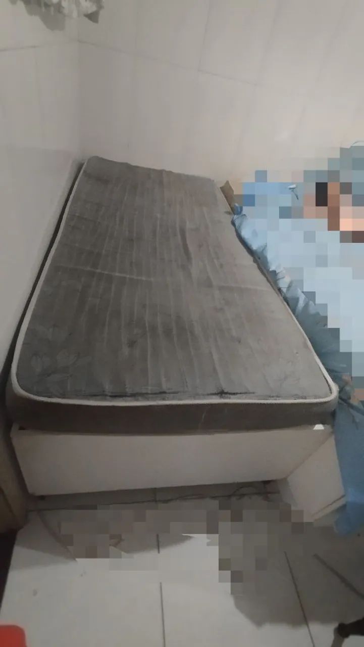 Cama solteiro madeira MDF com colchão  - Foto 3