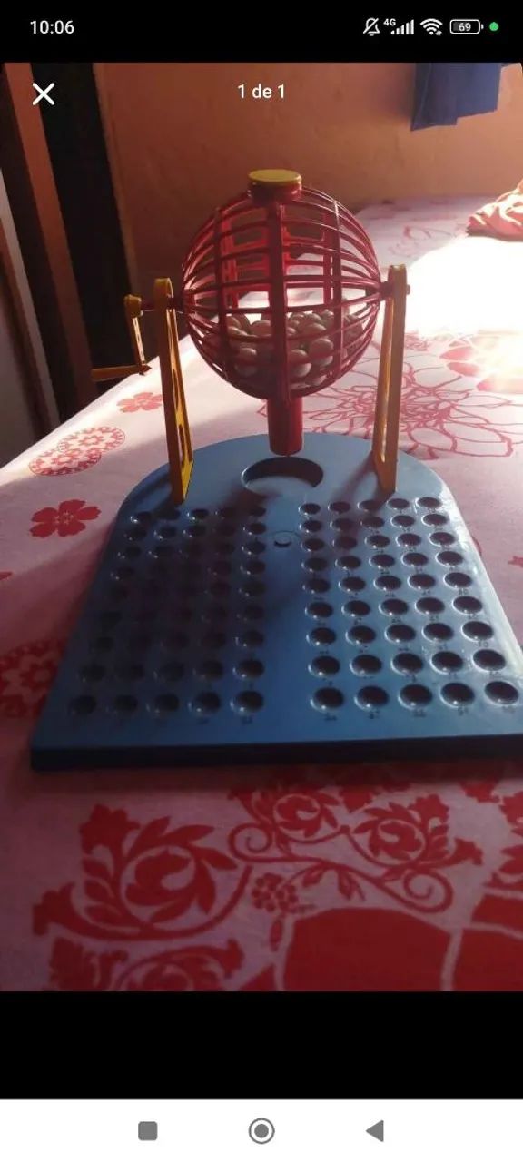 Bingo de brinquedo com 75 números 