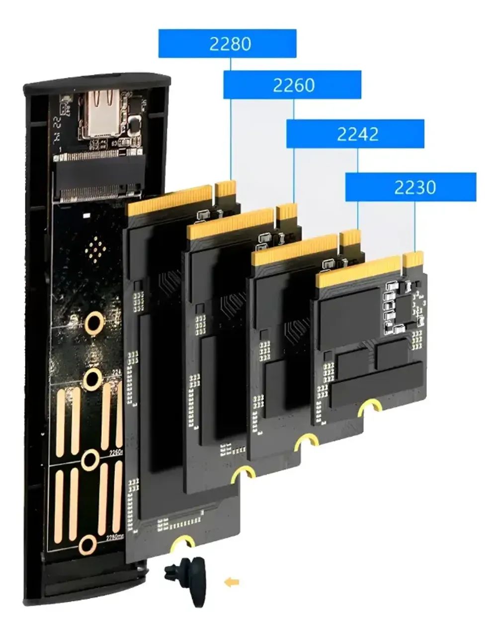 Case Ssd M.2 Nvme E Sata Para Usb 3.1 E Type-c - Foto 5