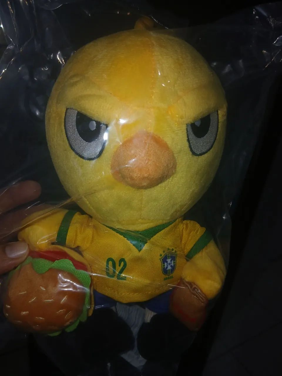 Pelúcia canarinho copa do mundo 