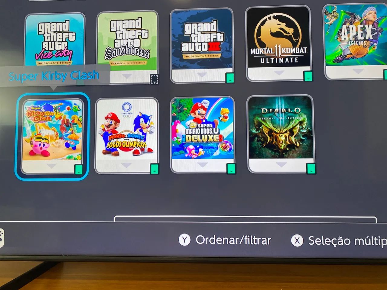 Nintendo Switch - 4 joystick - 14 Jogos - disk 64gB - Foto 2