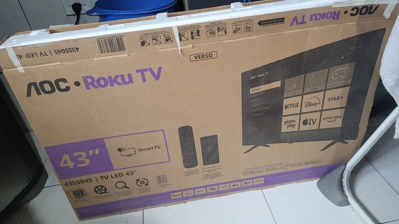 Vendo TV Quebrada  de 32 polegadas aoc+ TV 43 aoc roku tv