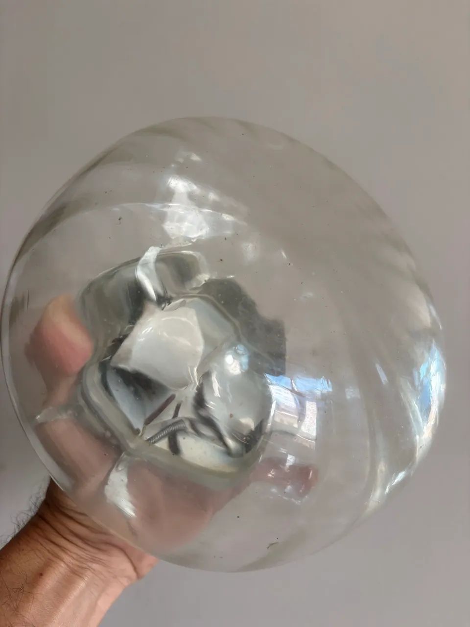 Luminária de vidro antiga