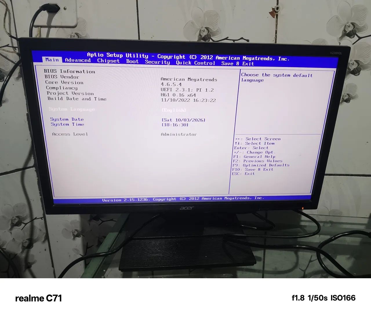 Vende-se esse monitor da Acer ótimo estado com entrada HDMI 22 polegadas , só usar top - Foto 4