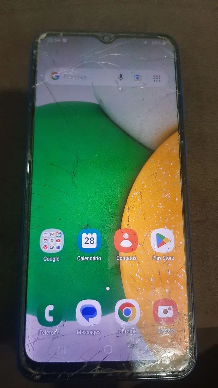 Samsung A03 Core trincado mas funciona - Foto 3