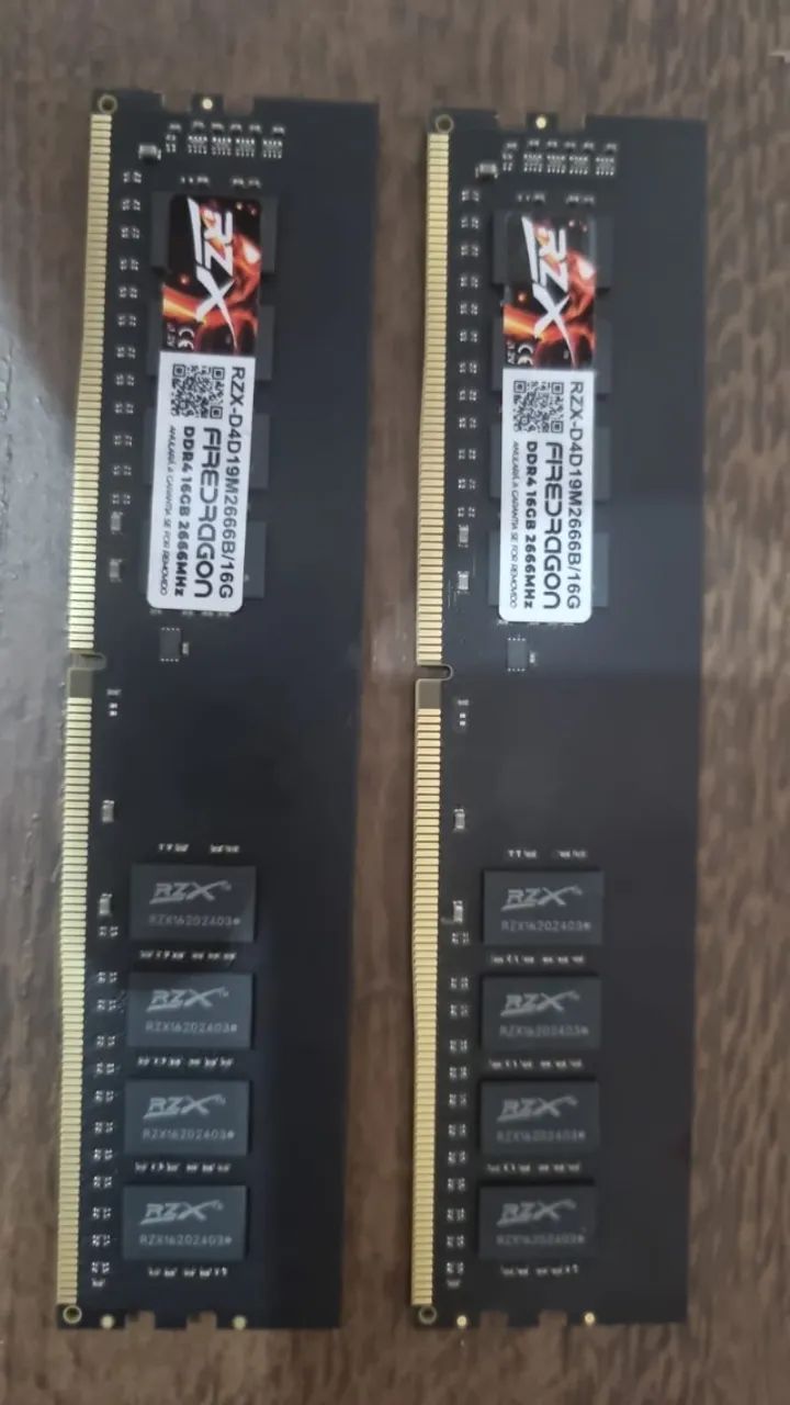 Memoria PC 32gb DDR4 de 2666mhz (02 pentes de 16gb) - Memória RAM