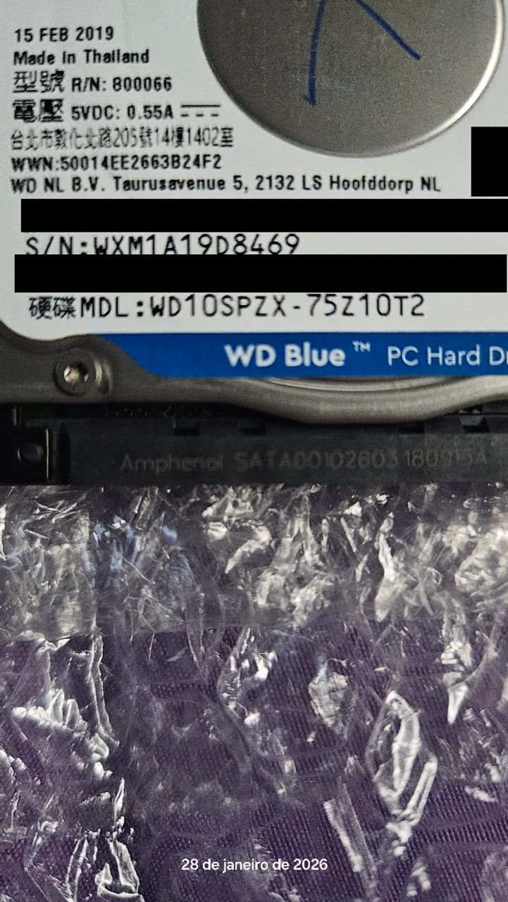 Hd de notebook western digital de 1tb modelo:wd10spzx-75z10t2  - Foto 2