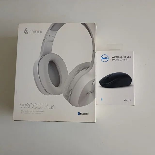 Fone de Ouvido sem fio e Mouse sem fio