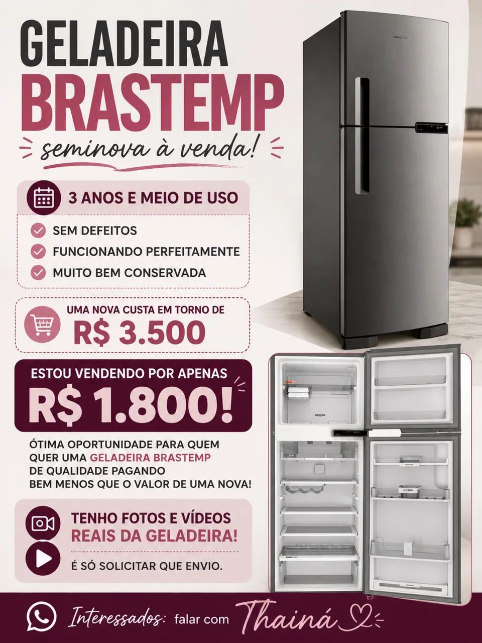 Geladeira Brastemp 