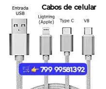 Cabos de recarga rápida de celular 36W